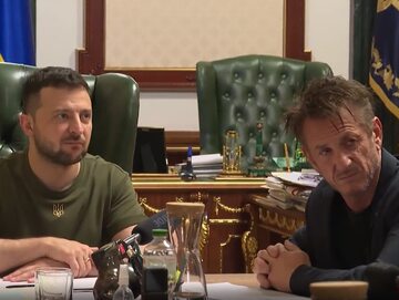 Wołodymyr Zełenski i Sean Penn