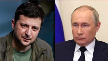 Wołodymyr Zełenski i Władimir Putin