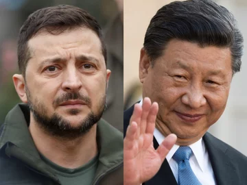 Wołodymyr Zełenski i Xî Jinping