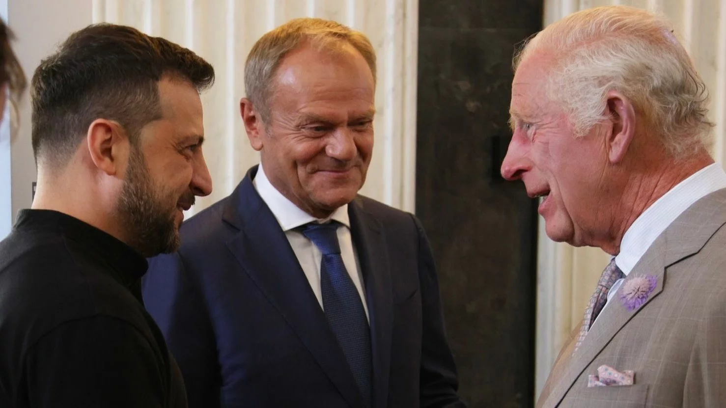 Wołodymyr Zełenski, Donald Tusk i Karol III