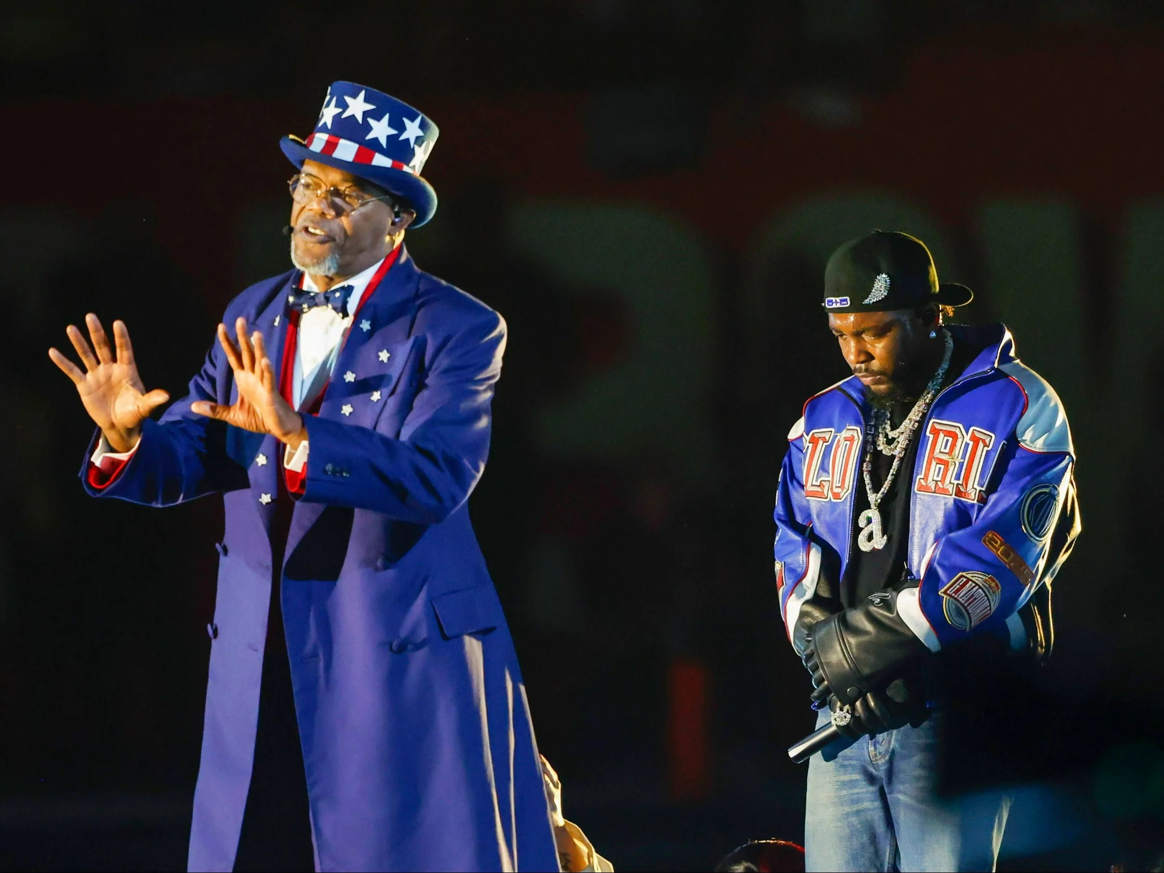 Samuel L. Jackson i Kendrick Lamar na Super Bowl 2025