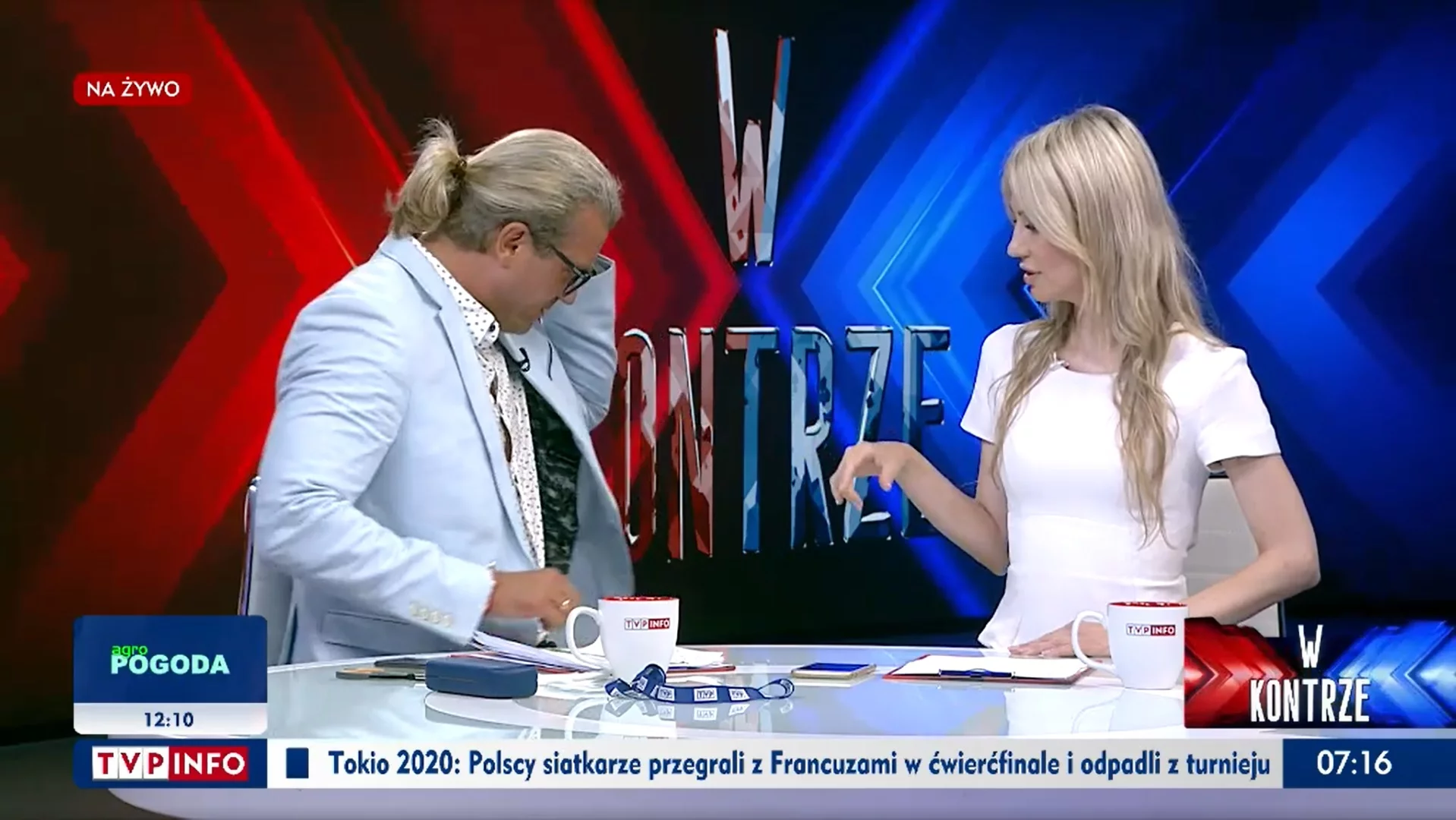 Kadr z programu „W kontrze” w TVP Info