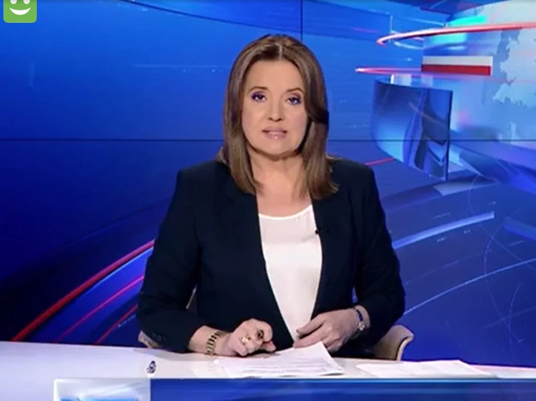 Danuta Holecka w „Wiadomościach” TVP