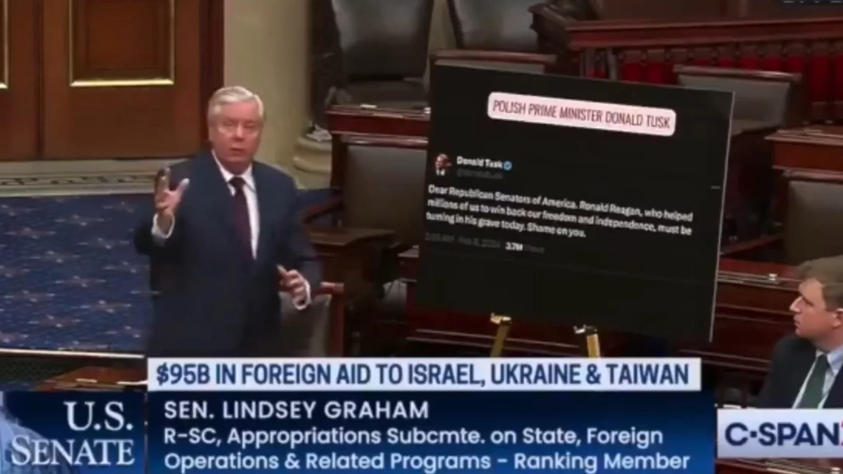 Senator Lindsey Graham skomentował wpis premiera Donalda Tuska