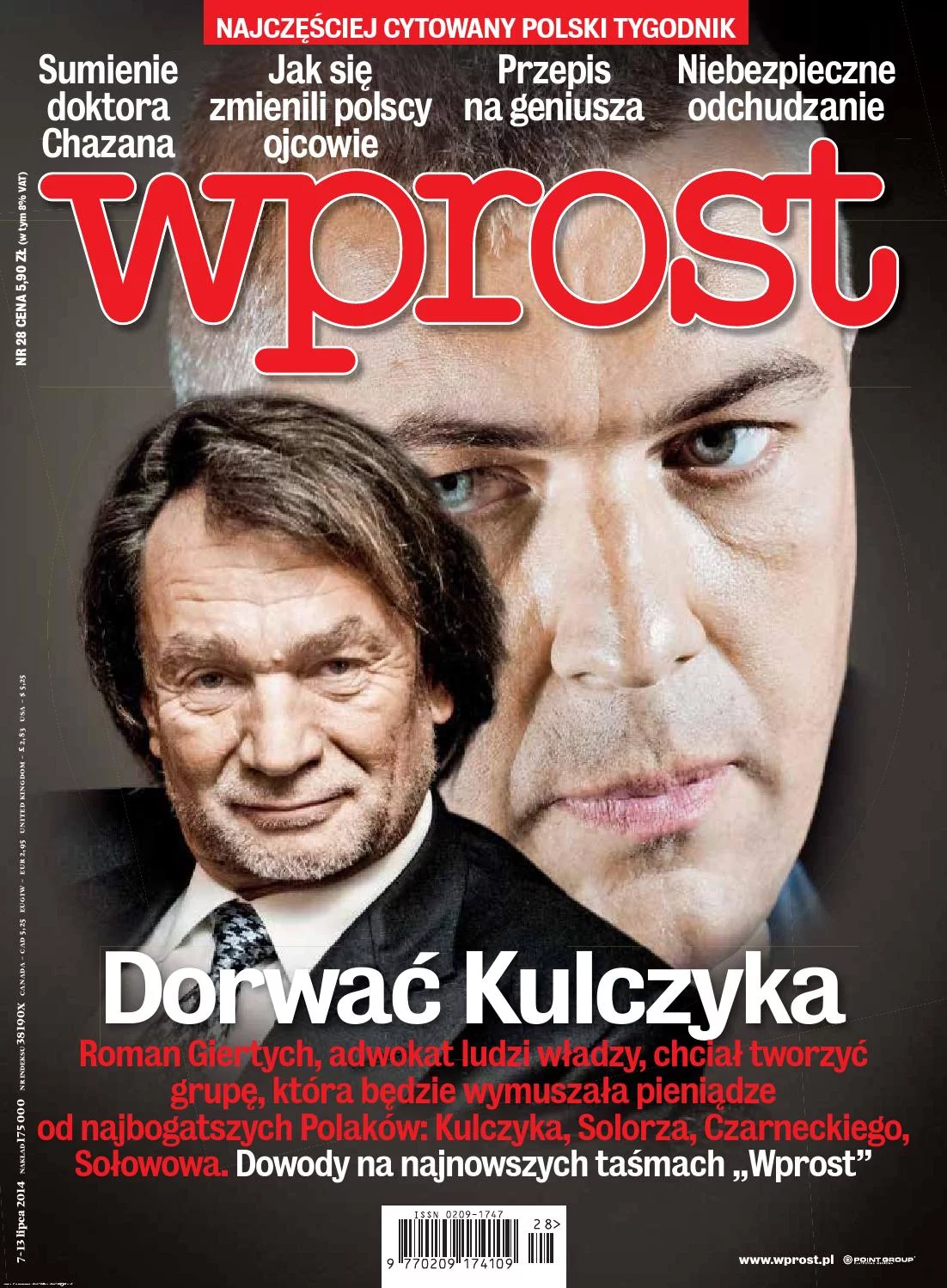 Okładka numeru 28/2014 "Wprost"