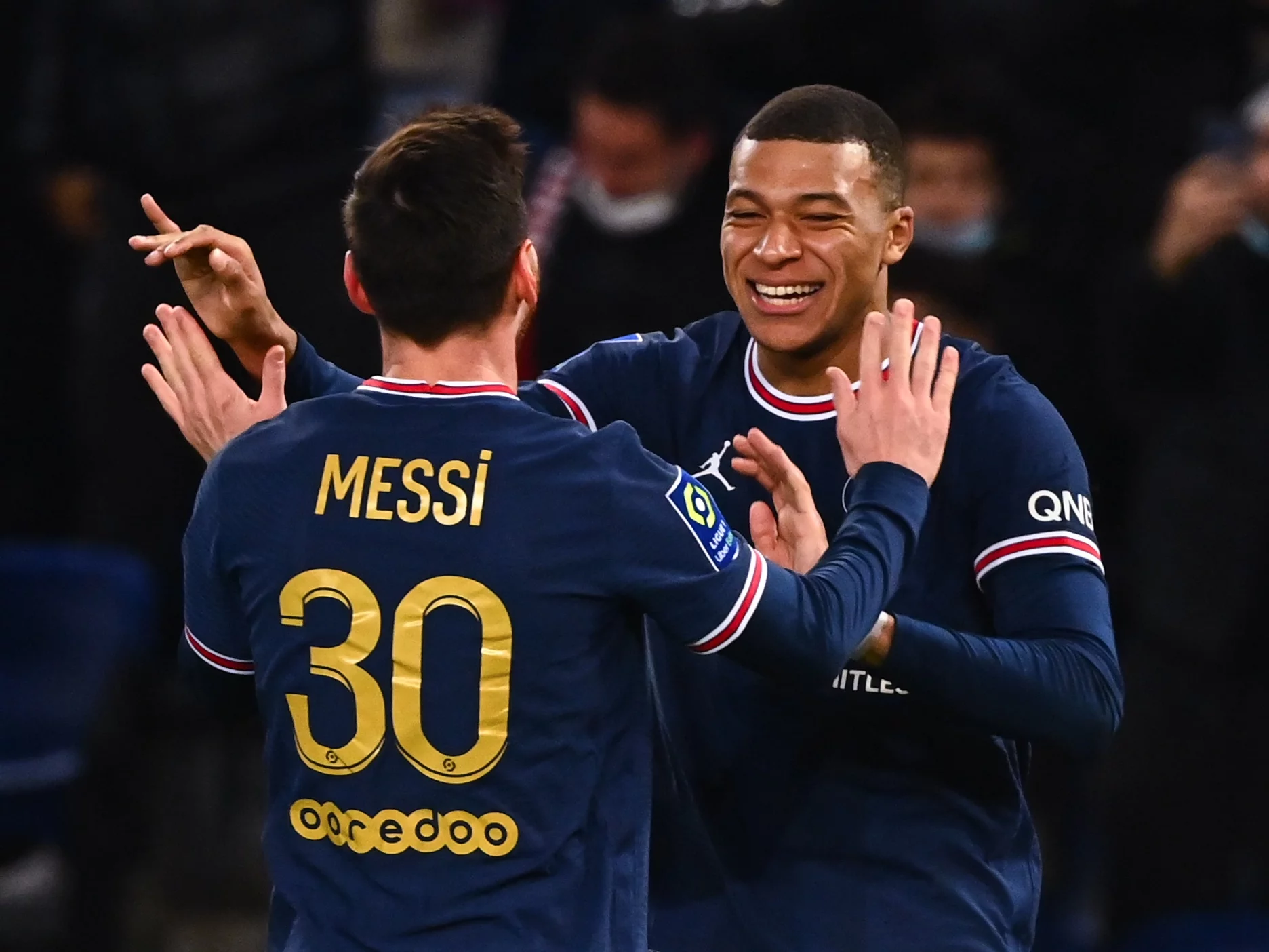 Lionel Messi i Kylian Mbappe w barwach PSG