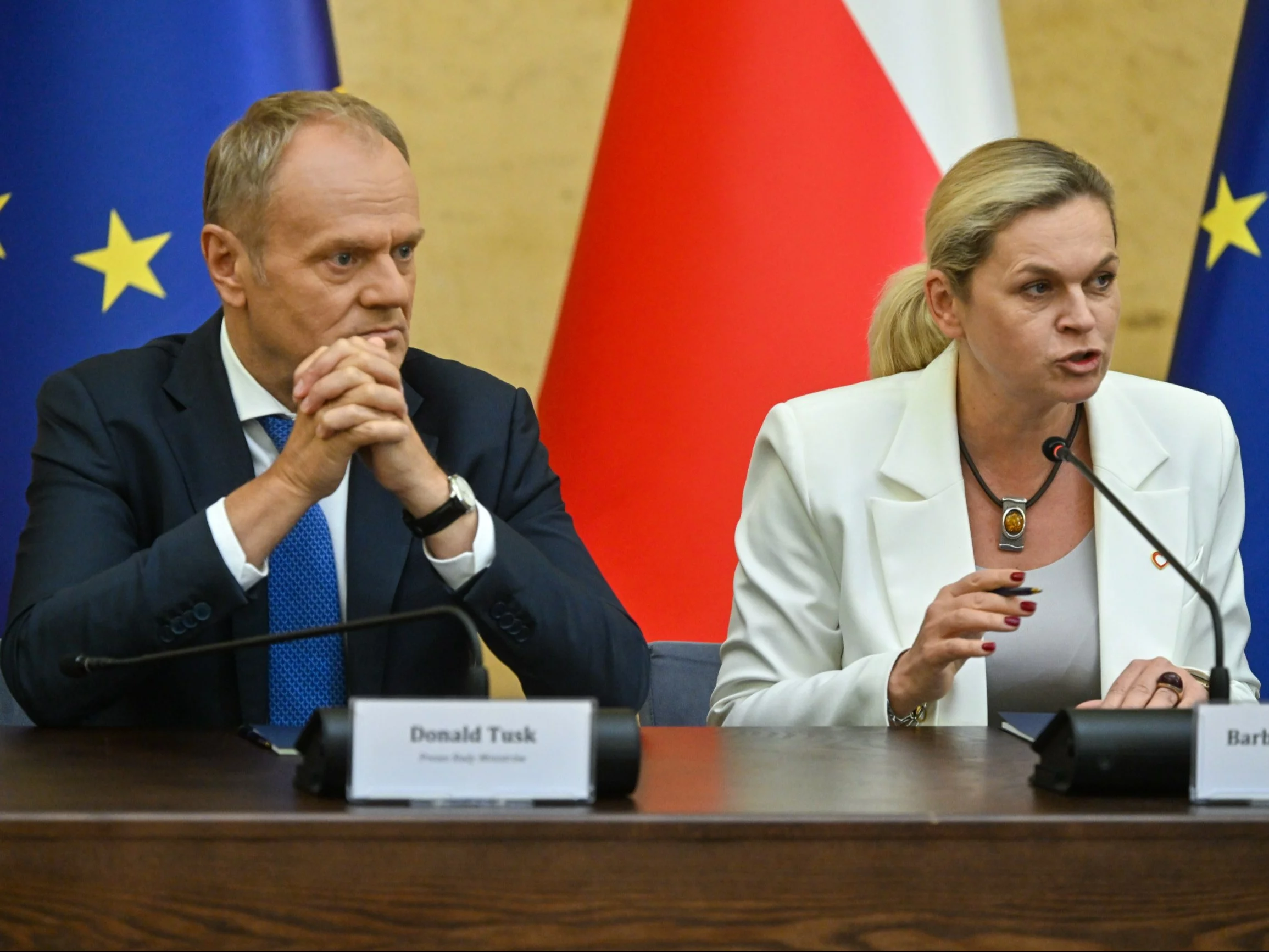 Donald Tusk i Barbara Nowacka