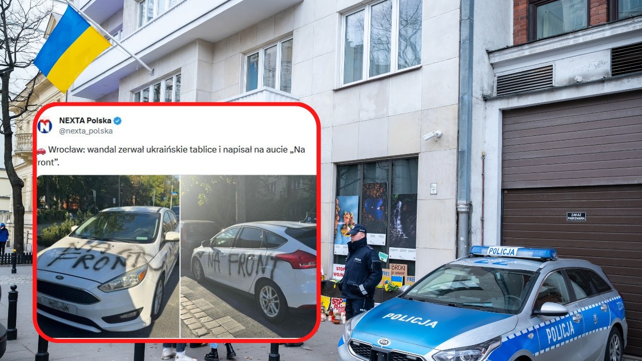 Tak zdewastowali auto Ukrainki we Wrocławiu.„Jestem wściekły na maksa”