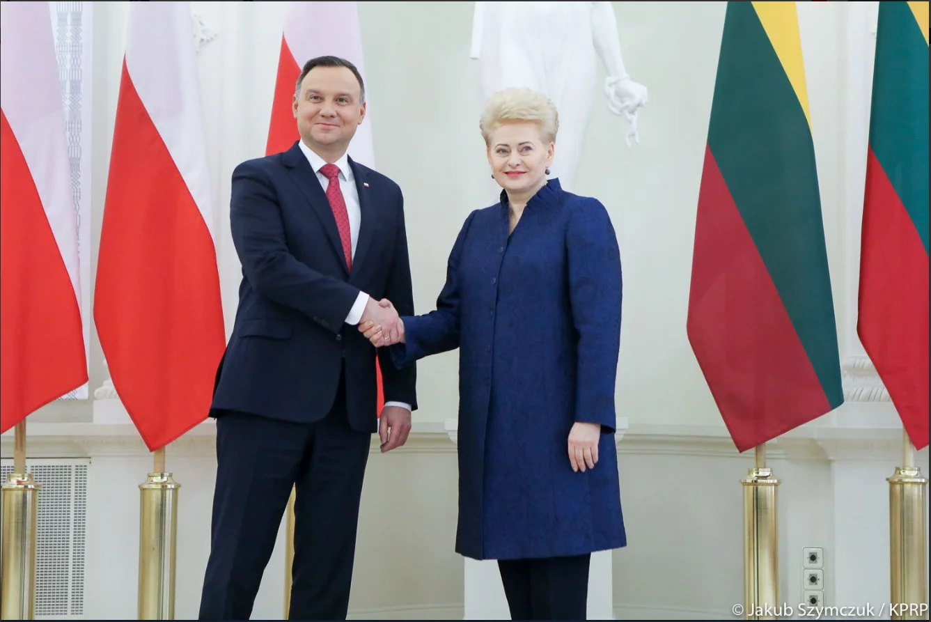 Andrzej Duda i Dalia Grybauskaitė