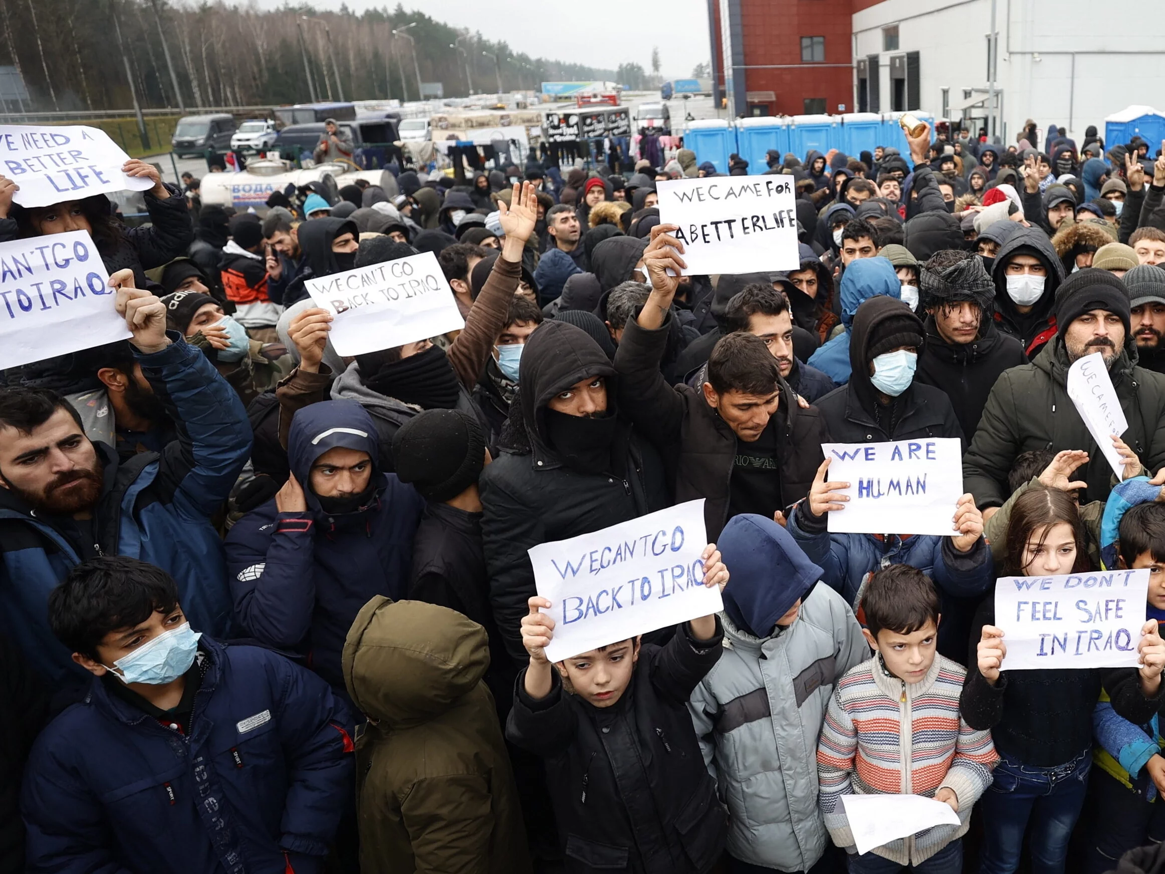 Migranci na polsko-białoruskiej granicy