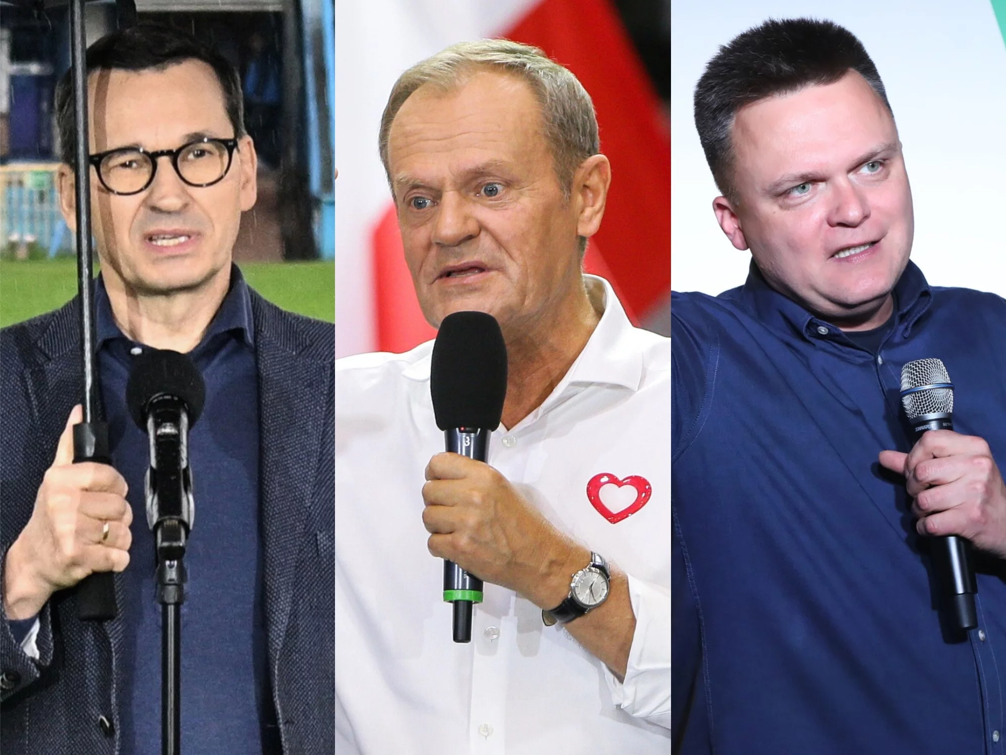 Mateusz Morawiecki, Donald Tusk i Szymon Hołownia