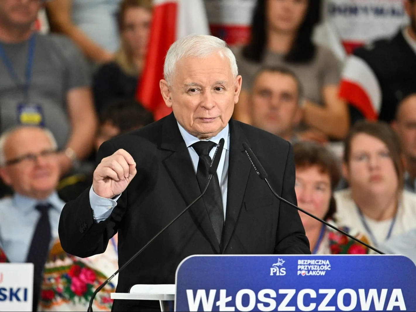 Jarosław Kaczyński na spotkaniu z wyborcami