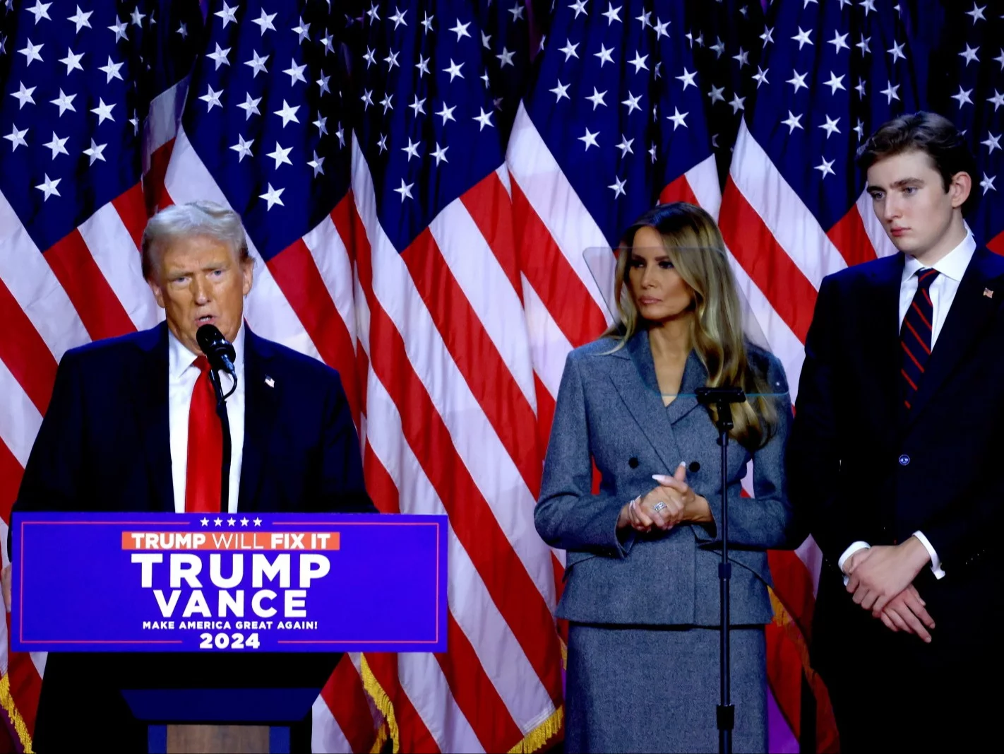 Donald Trump, Melania Trump i Baron Trump