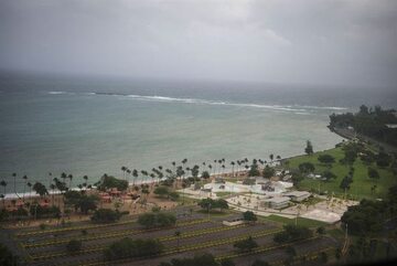 Wybrzeże Portoryko przed nadejściem huraganu