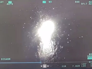 Wybuch łodzi Raptor po ataku drona Bayraktar