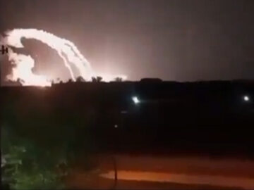 Wybuch nad lotniskiem w Dżankoj