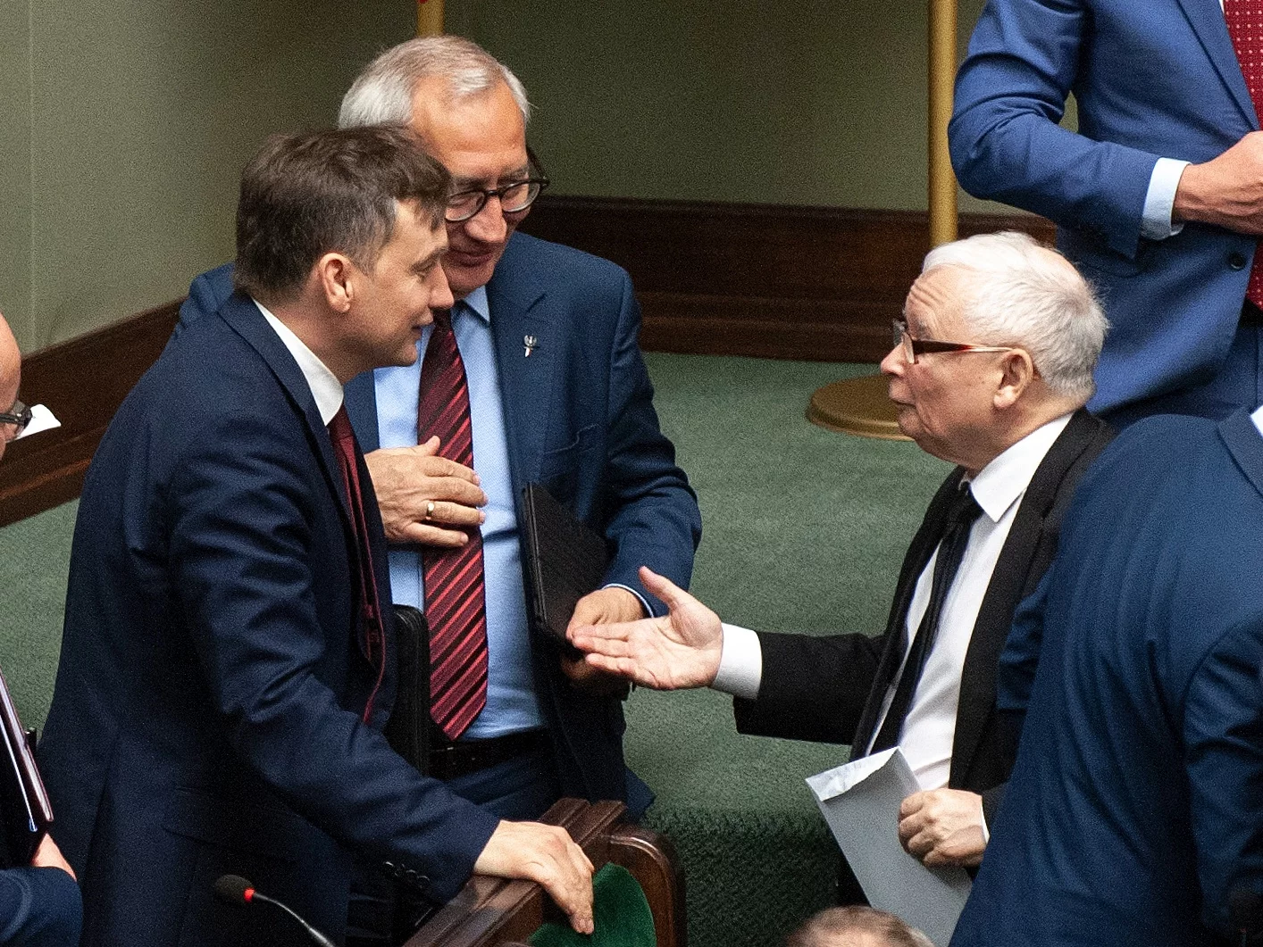 Jarosław Kaczyński i Zbigniew Ziobro w Sejmie