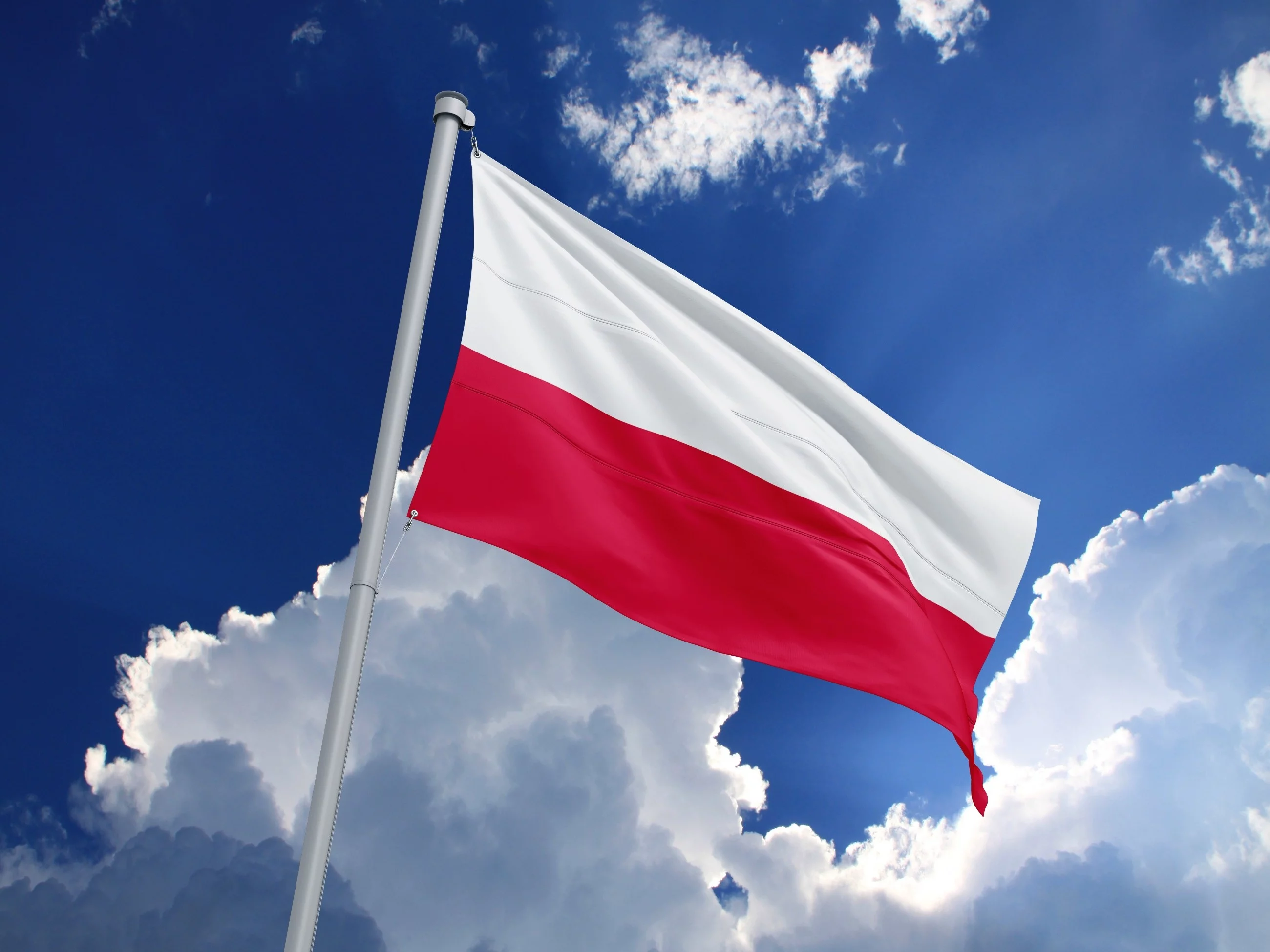 Polska flaga, zdjęcie ilustracyjne