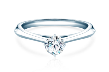 Wyjątkowy pierścionek zaręczynowy białe złoto z diamentem