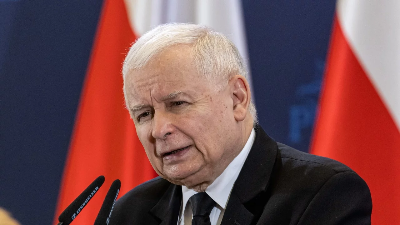 Jarosław Kaczyński w czasie wizyty w Poznaniu