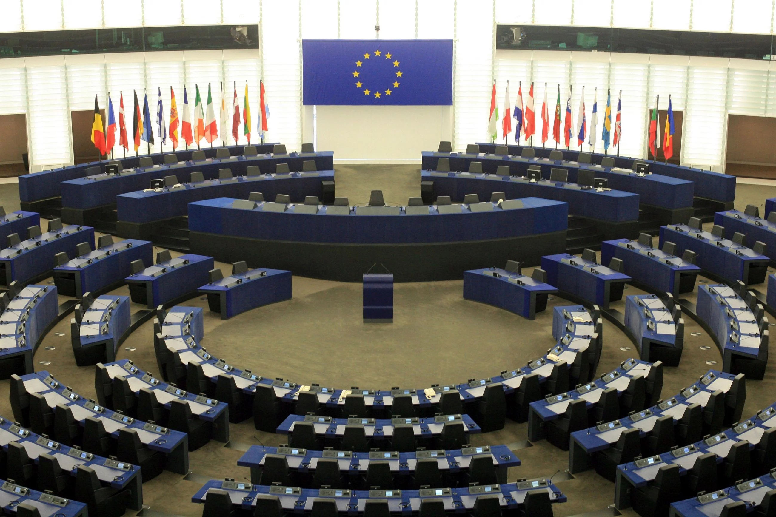 Sala plenarna w Parlamencie Europejskim