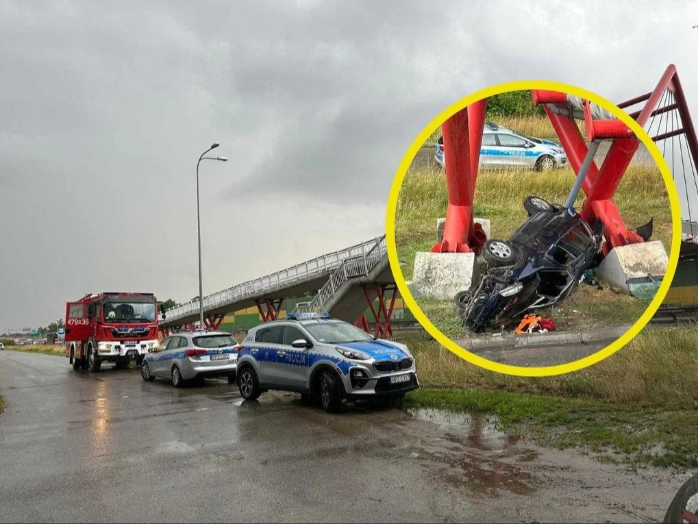 Wypadek na DK61 między Zegrzem i Serockiem w Borowej Górze