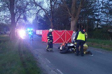 Wypadek motocyklistów w Aleksandrowie Łódzkim
