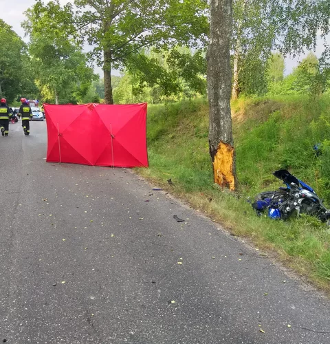 Śmiertelny wypadek motocyklisty