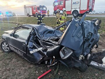 Wypadek na DK92 w Kutnie