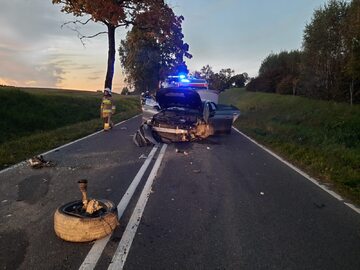 Wypadek na trasie Barczewo-Jeziorany