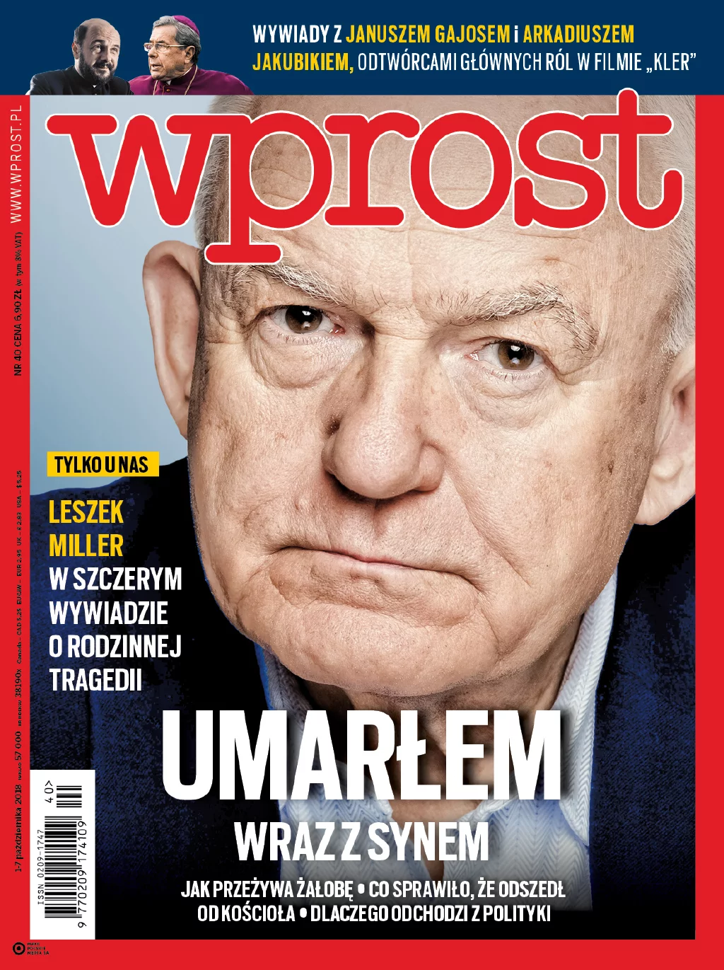 Okładka 40/2018 (1855) WPROST