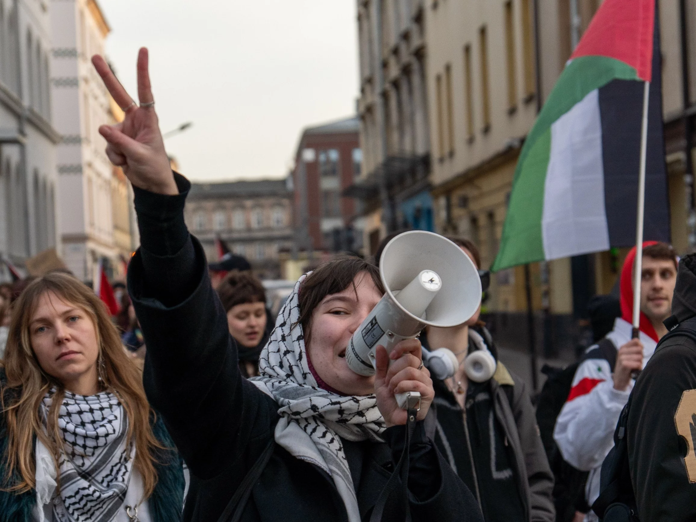 Propalestyńska demonstracja w Krakowie
