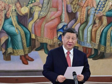 Xi Jinping wygłasza przemówienie na Kremlu, 21 marca