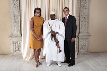Yahya Jammes w towarzystwie pary prezydenckiej USA