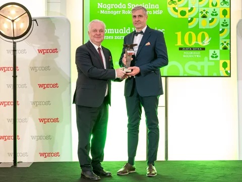 Romuald Wołyniec odebrał w tym roku nagrodę Managera Roku Sektora MŚP w rankingu Złota Setka Polskiego Rolnictwa