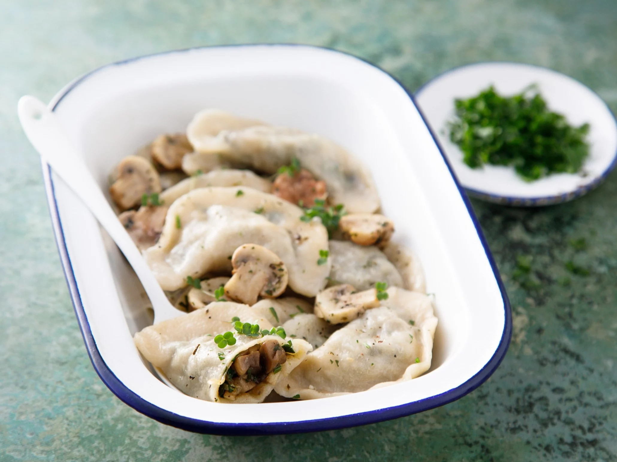 Pierogi z pieczarkami