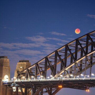 Zaćmienie Księżyca, Sydney, Australia