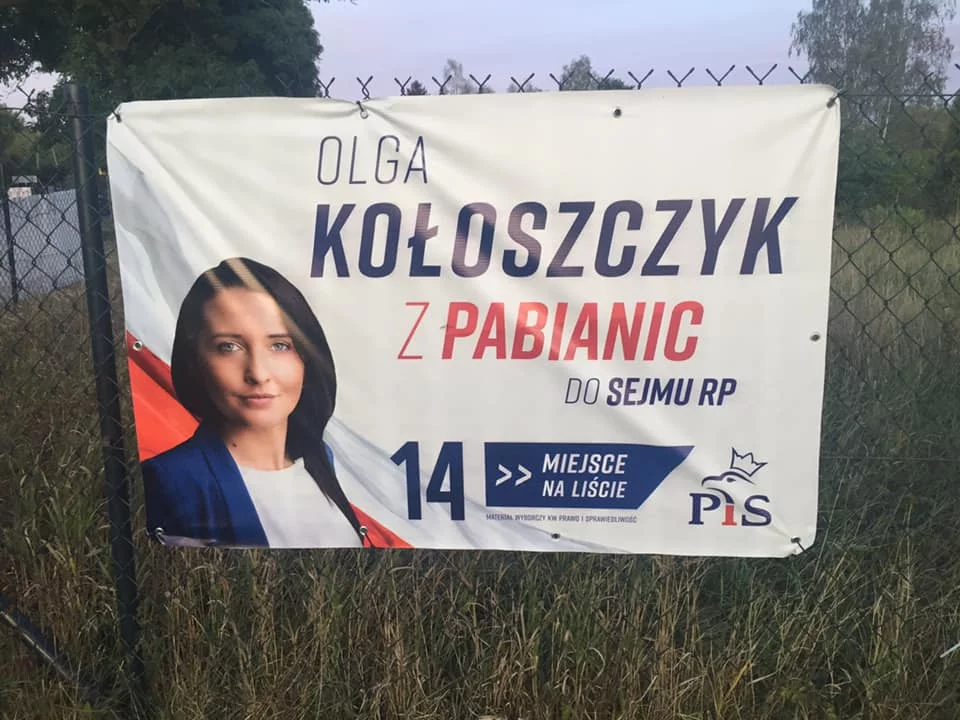 Jeden z banerów Olgi Kołoszczyk