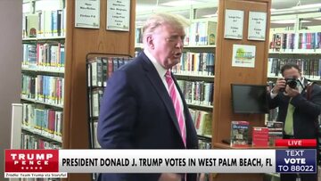„Zagłosowałem na gościa o nazwisku Trump”. Prezydent USA oddał głos na Florydzie