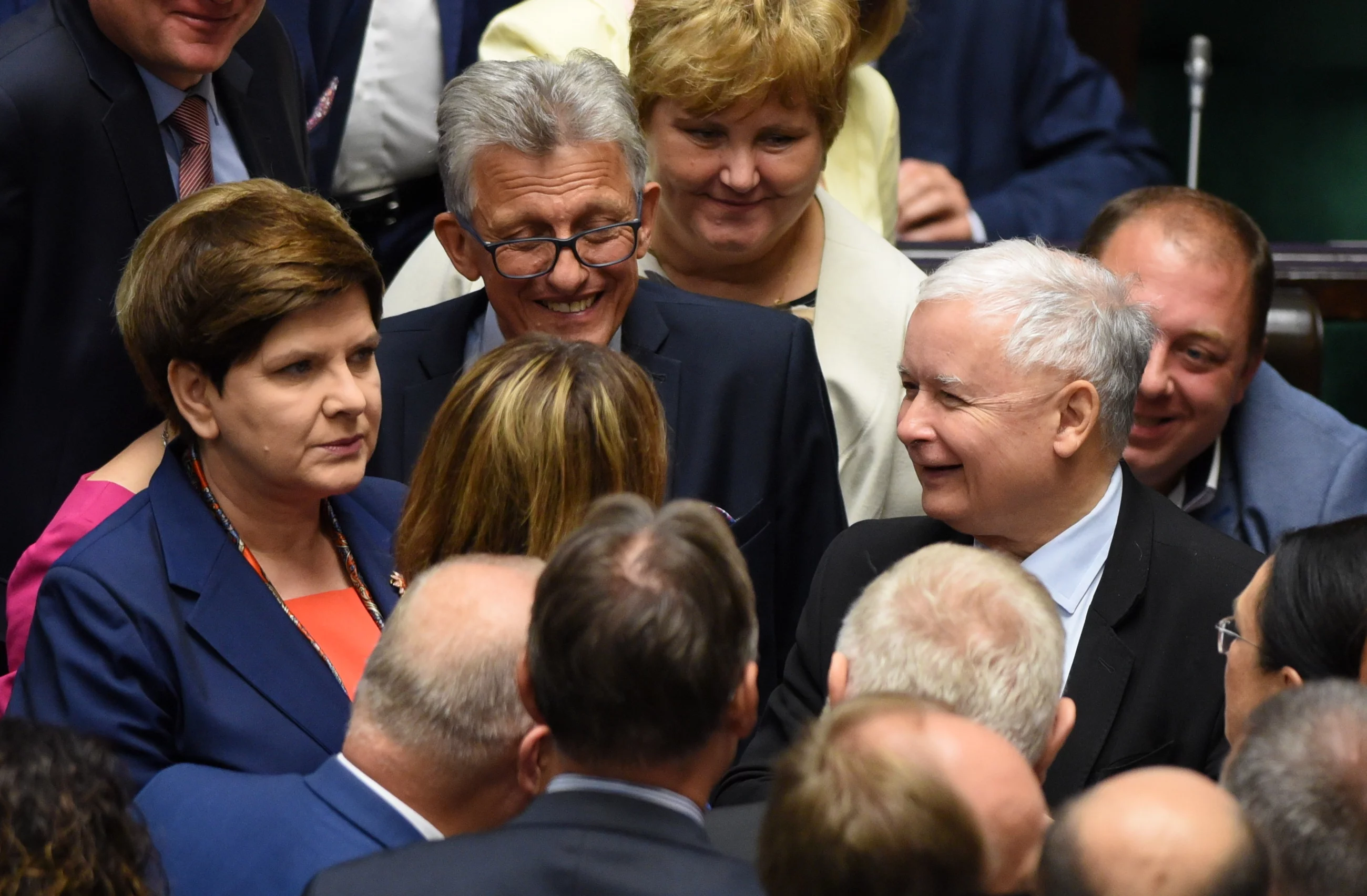 Premier Beata Szydło, prezes PiS Jarosław Kaczyńscy