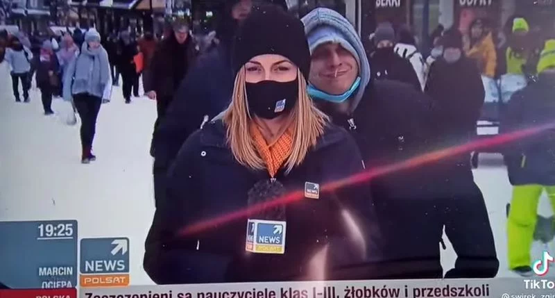 Intruz na antenie Polsat News