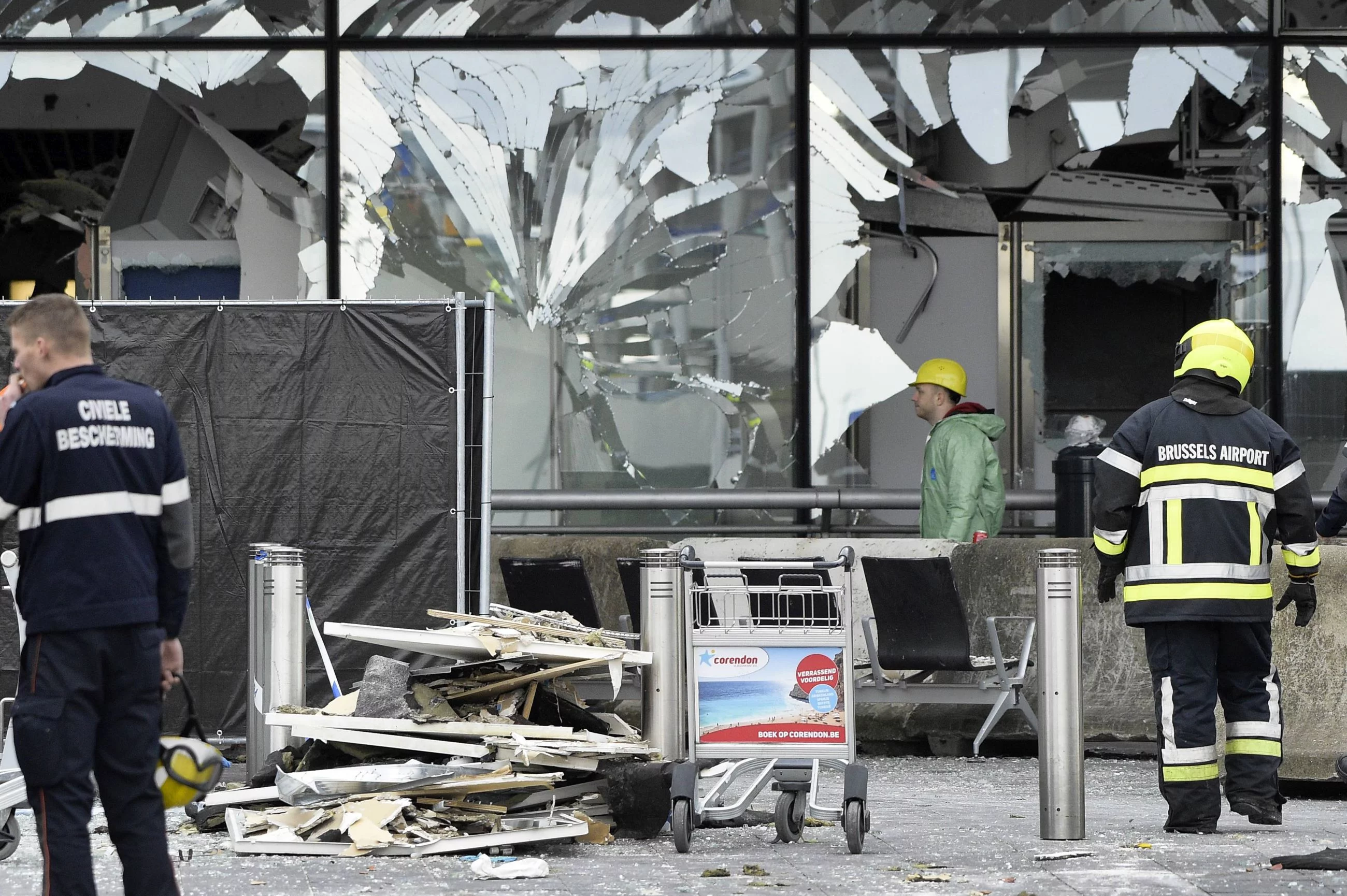 Lotnisko w Zaventem po zamachu