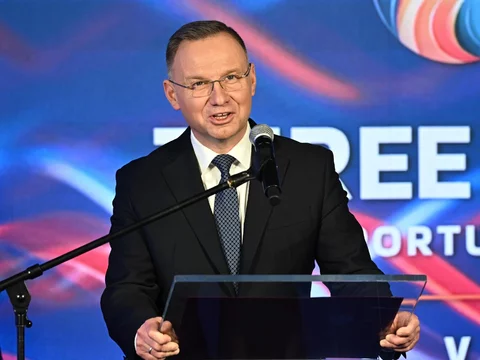 Andrzej Duda w Davos