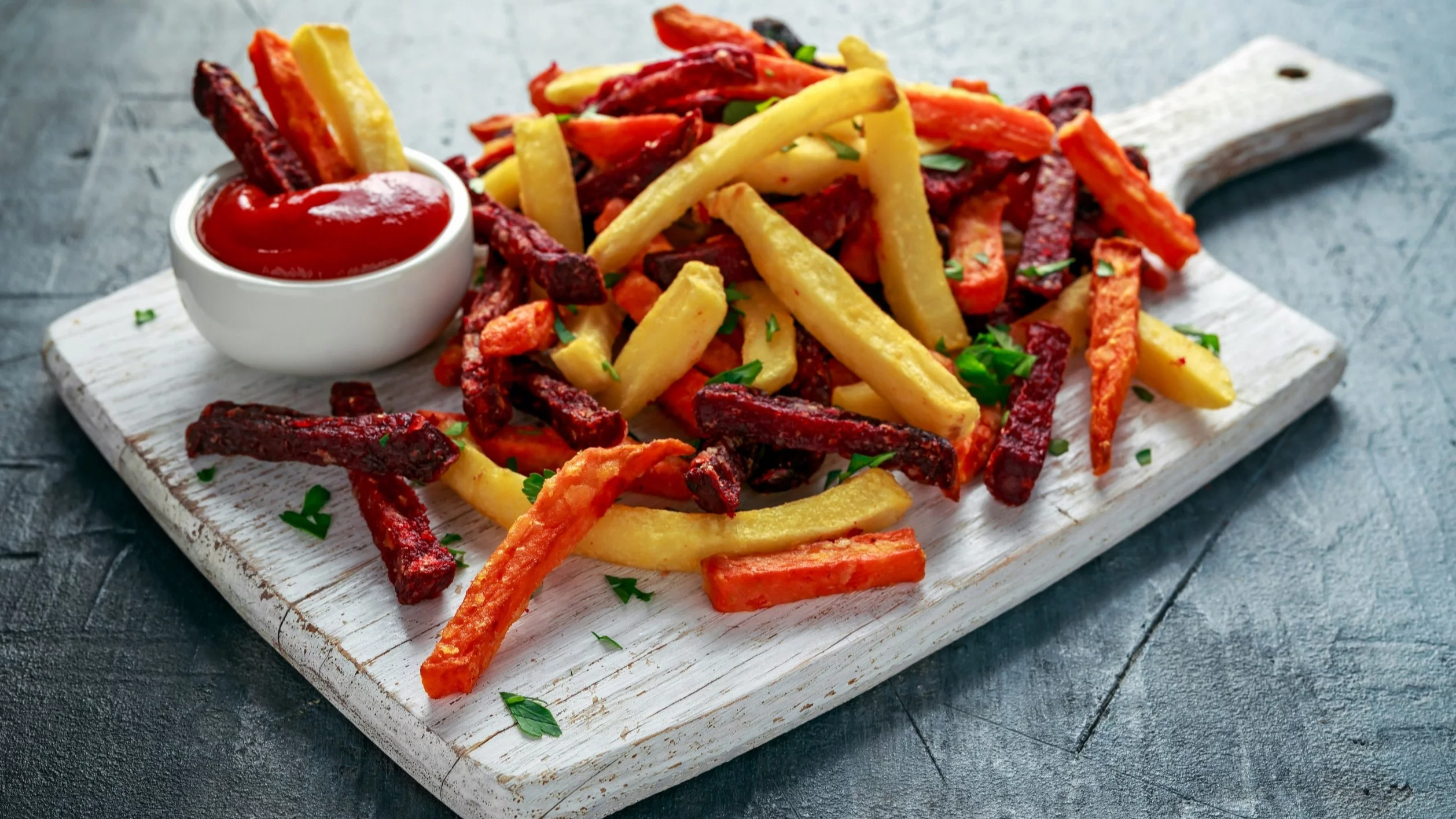 Frytki z trzech warzyw