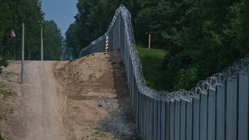 Zapora na granicy polsko-białoruskiej