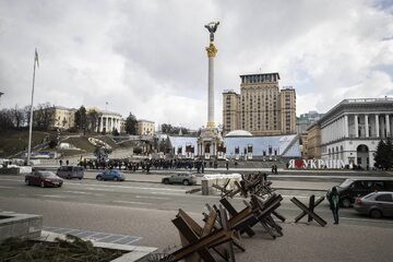 Zapory antyczołgowe w Kijowie