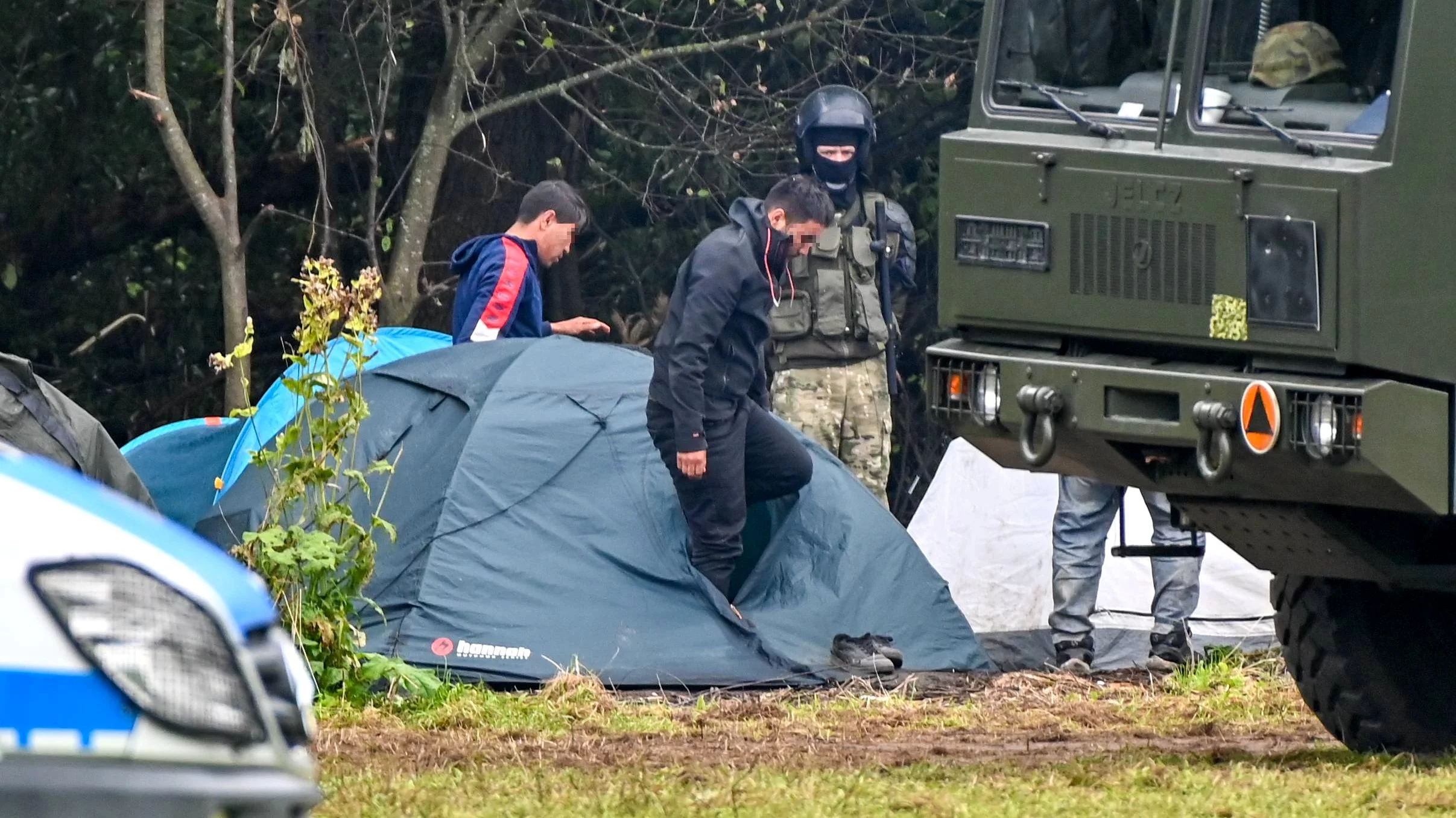 Uchodźcy na granicy Polski z Białorusią