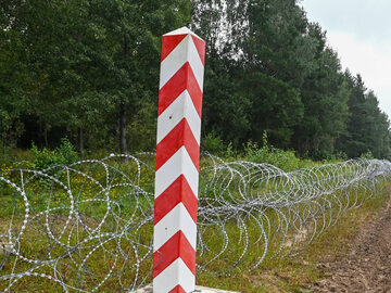 Zasieki na granicy Polski i Białorusi