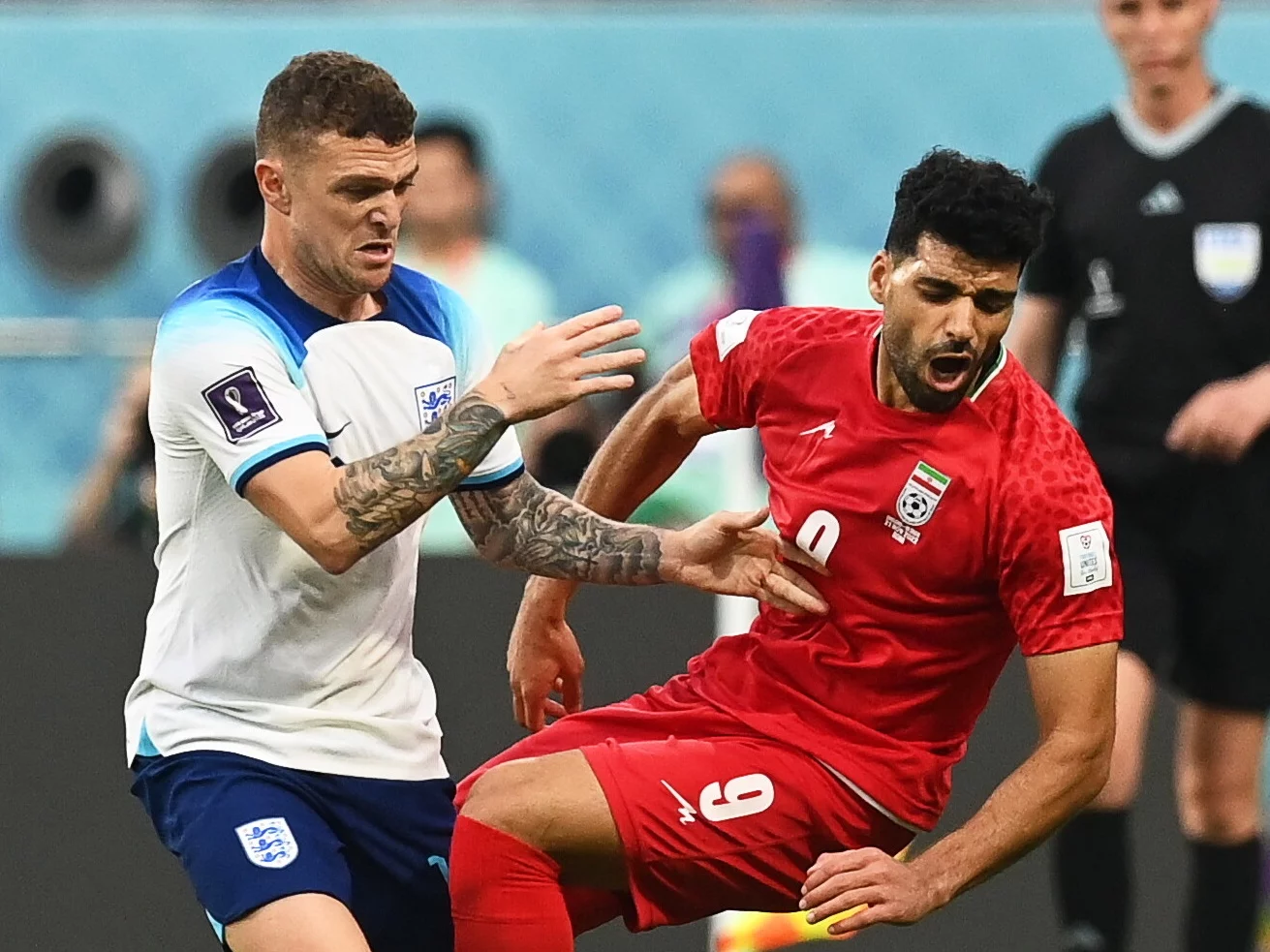 Mehdi Taremi (z prawej) i Kieran Trippier