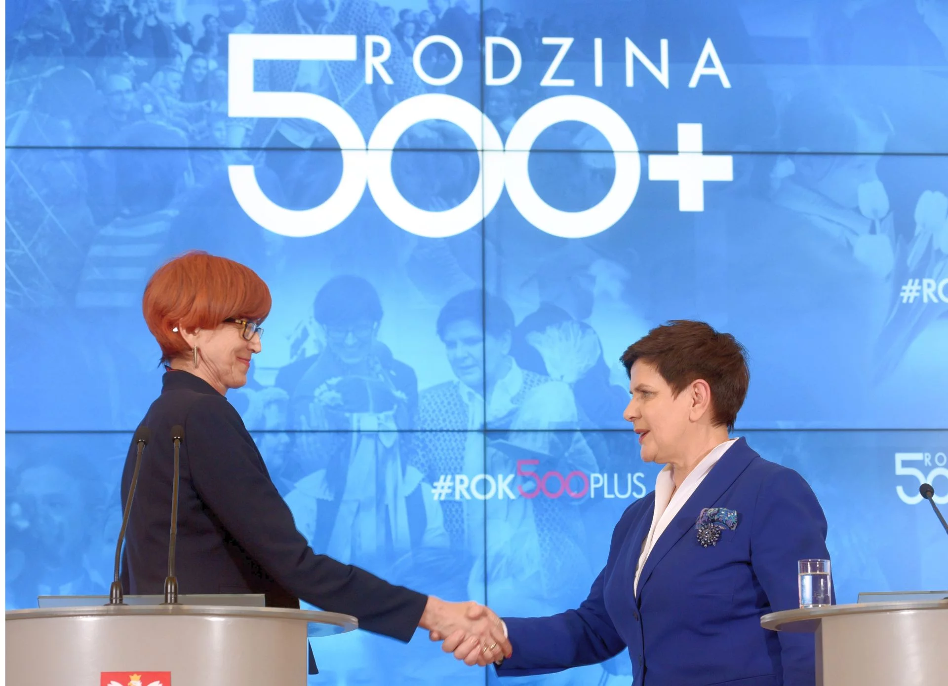 Szefowa MRPiPS Elżbieta Rafalska i premier Beata Szydło